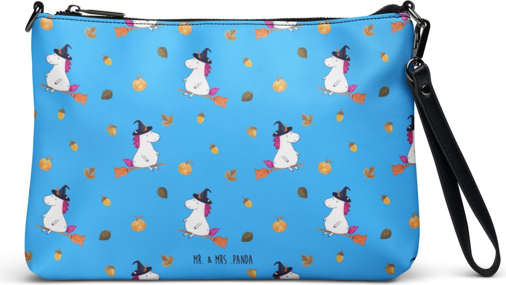 Mr. & Mrs. Panda Damentasche Einhorn Hexe - Blau - Geschenk, Teufel, Tasche, Frau, Handtasche, Freundin, Einhörner, Unicorn, Damen, Kleine, Umhän...