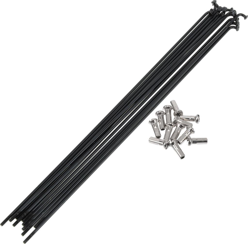 Fahrradspeichen 14G 209mm Länge Fahrradrad Speichen 304 Edelstahl Schwarz 1 Satz