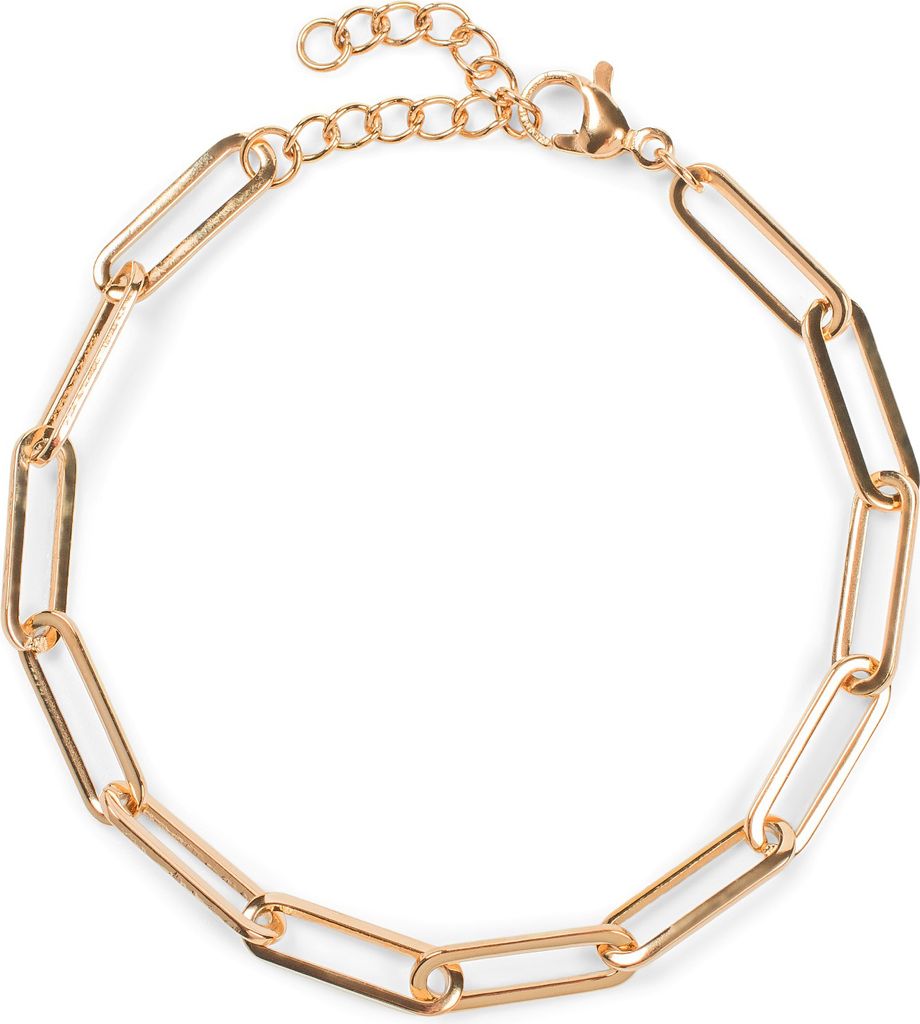 styleBREAKER Damen Edelstahl Armkette ohne Anhänger mit grober Gliederkette, Schmuck, Chain Optik 05040185