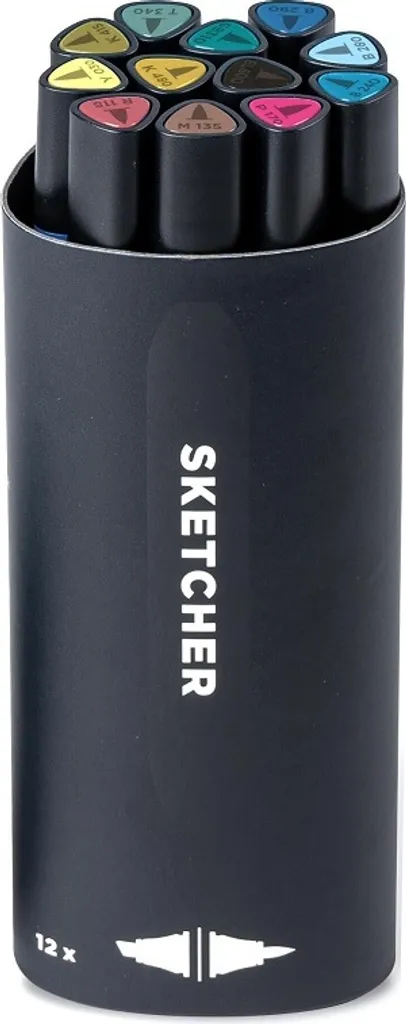 Molotow Sketcher Twin Marker Kit 3 - Set 12 Colori per Concept Art
