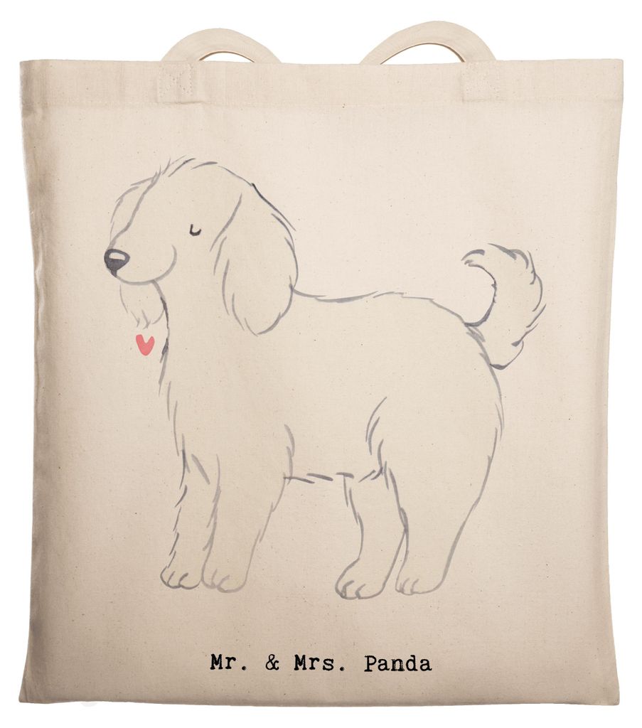 Mr. & Mrs. Panda Tote Bag Bologneser Moment - Transparent - Geschenk, Laptoptasche, Tasche, Jutebeutel, Schultasche, Stoffbeutel