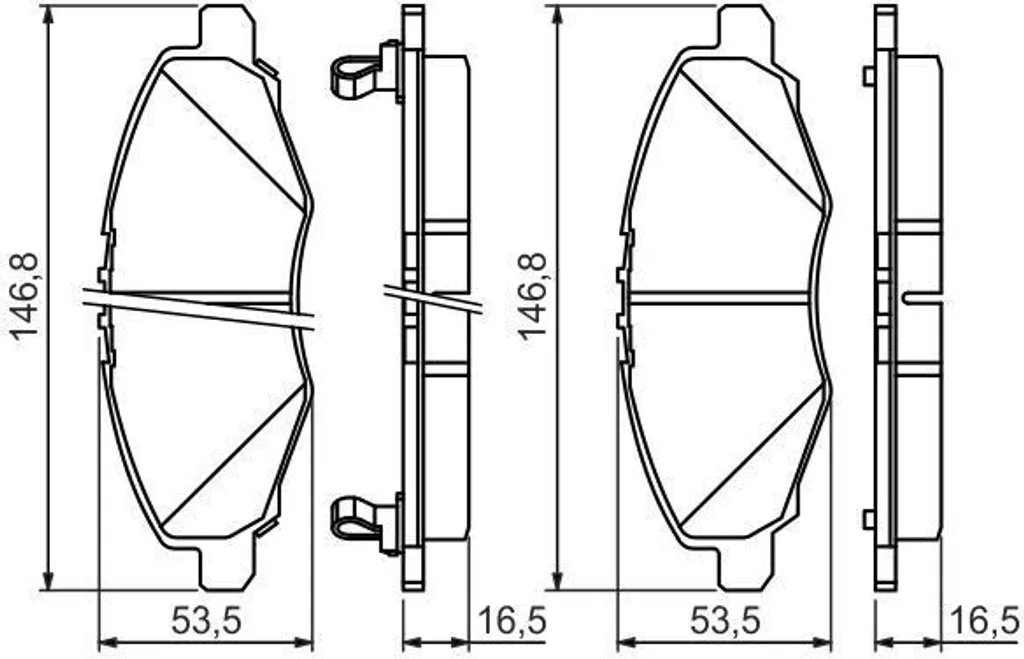 Plaquettes de Frein Hilux pour Entretien Toyota Système Bosch 0986494326