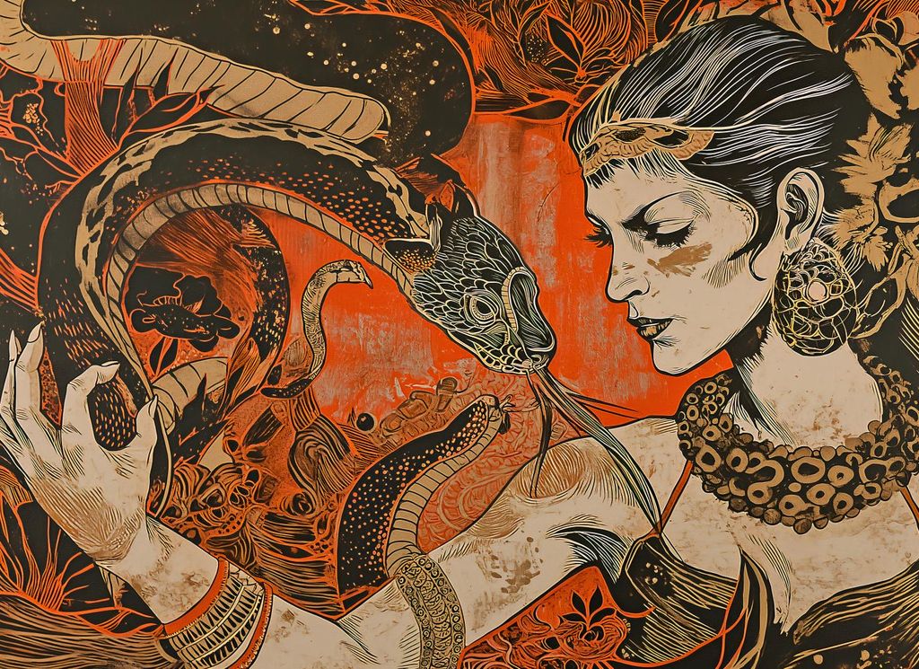 Poster 55x40cm Gespräch mit der Schlange