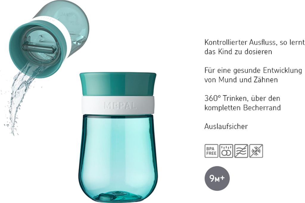 Kubek treningowy Mepal 360° Mio, pojemność 300 ml, wzór Zdjęcie produktu 