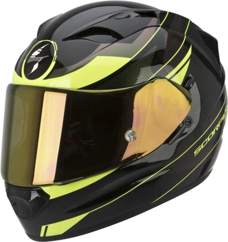 Casque Scorpion Exo-1200 Air Fulmen Noir Chameleon Jaune Fluo XXL