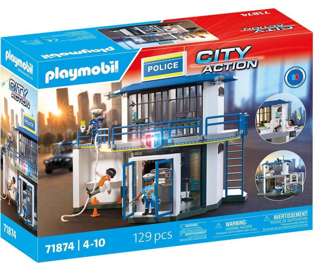 PLAYMOBIL 71874 Polizeiwache mit Fahndungsraum Produktbild 