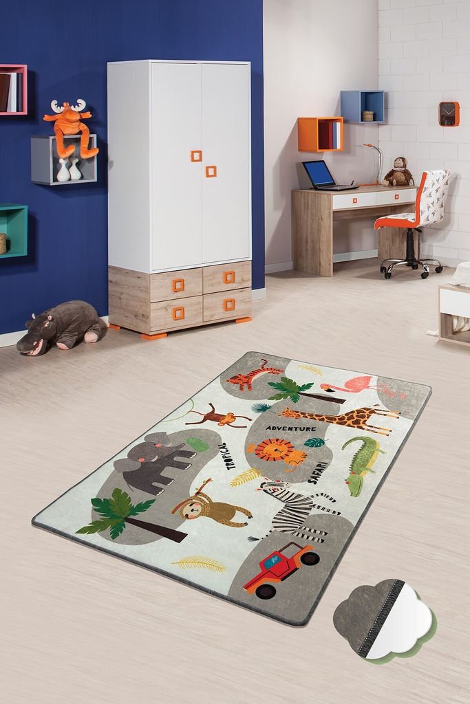 Conceptum Hypnose, Safari- Safari CHL, Bunt, Teppich, 100 x 160 cm, 100% Samtstoff