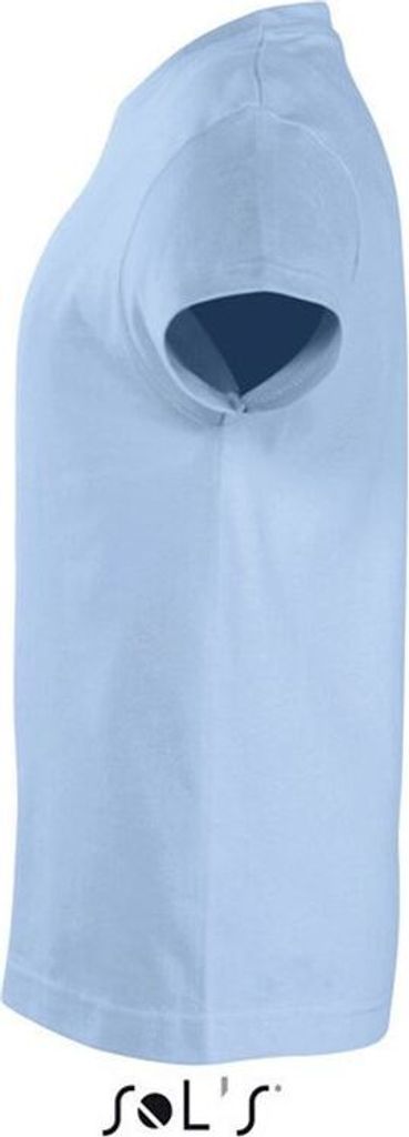 SOL'S Jungen T-Shirt Shirts Kinder Kurzarm Sleeve Sweat Shirt Sommer, Größe:2A, Farbe:Sky Blue