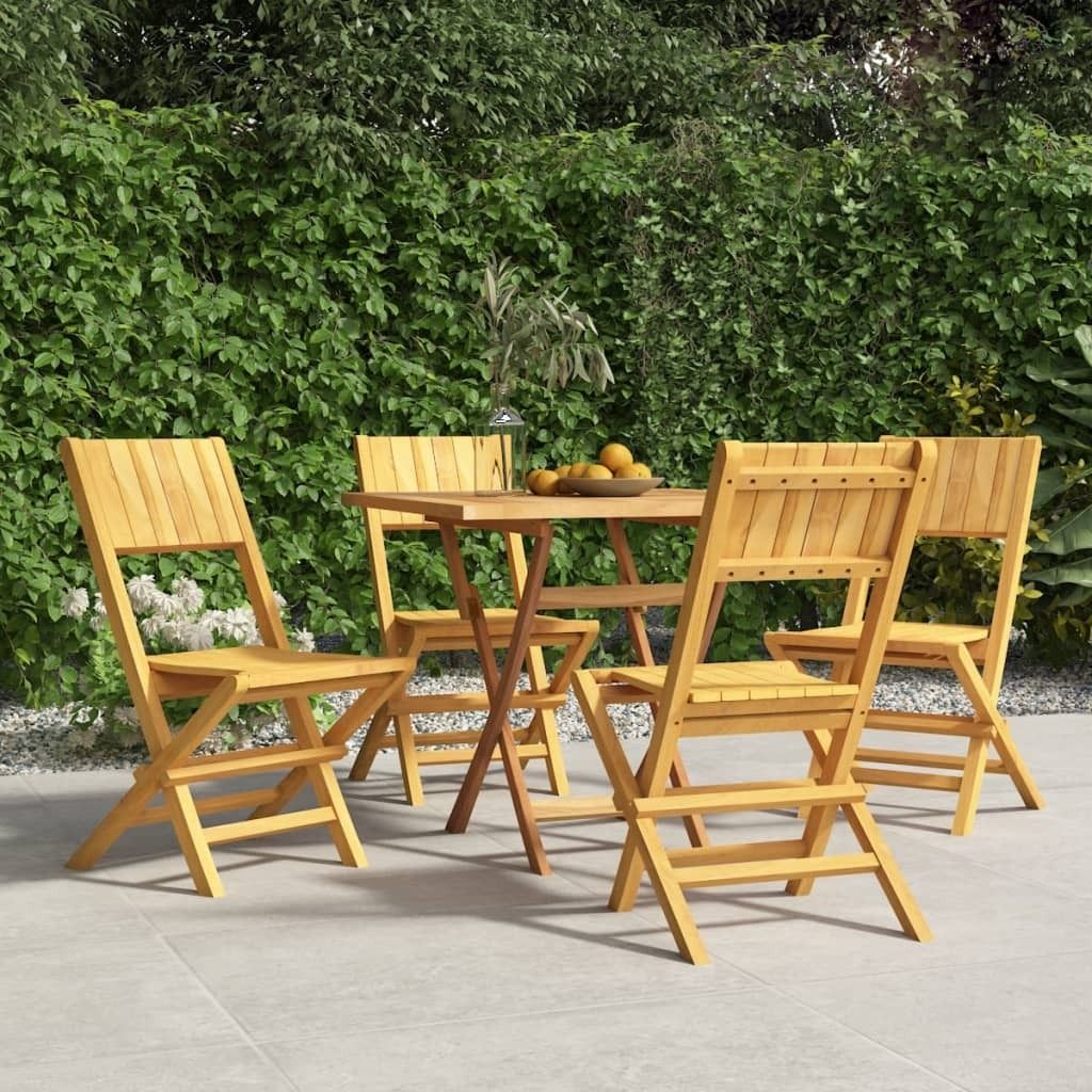 "im Angebot" Gartenstühle 4 Stk. - bis 150 kg - Klappbar 47x61x90 cm Massivholz Teak - Stapelsessel CC7561