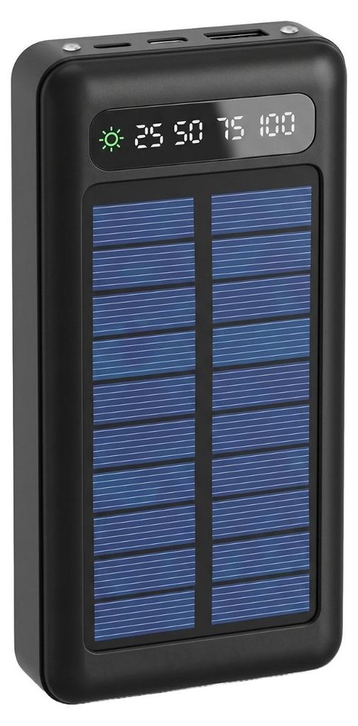 Setty Solar-Powerbank SLR-120, 20000 mAh, colore nero Immagine del prodotto 