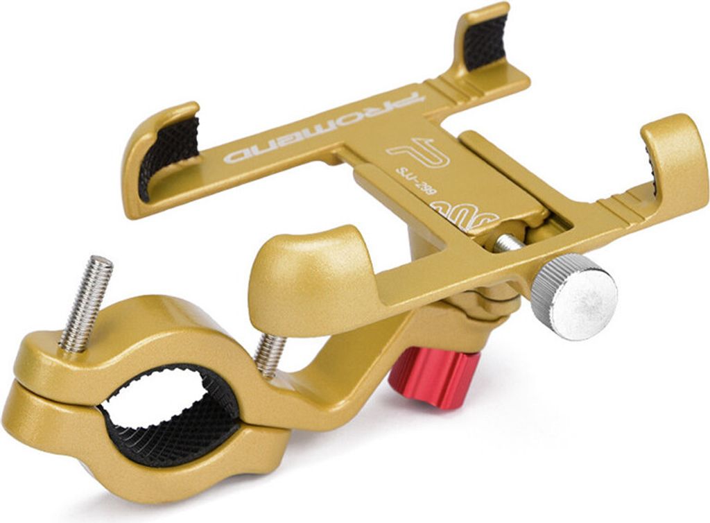 Robuste Handyhalterung für Xiaomi M365 / M365 pro / PRO 2 / 1S / Essential / Ninebot Max G30 / Motus Scooty 8.5 und 10 Roller - Farbe GOLD