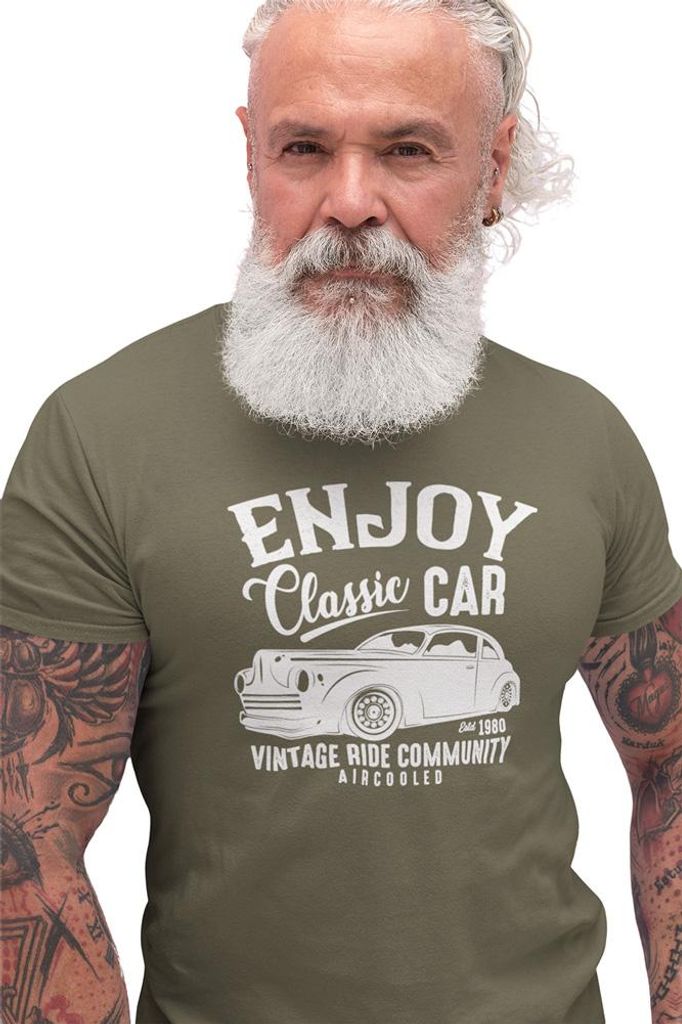 D&B Uni Polo ST00044 Classic Car MilitärGrün -Größe XL