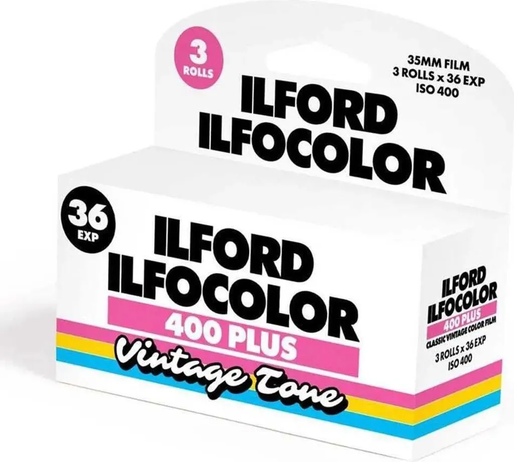 Pellicule Argentique 400 ISO Ilford Ilfocolor 135-36 Pack de 3 Photos