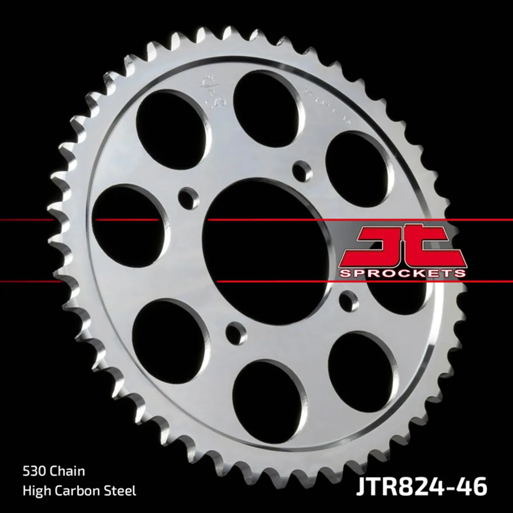 Kettenrad 46Z 530 SI Couronne en Acier Trempé Résistante pour Motos