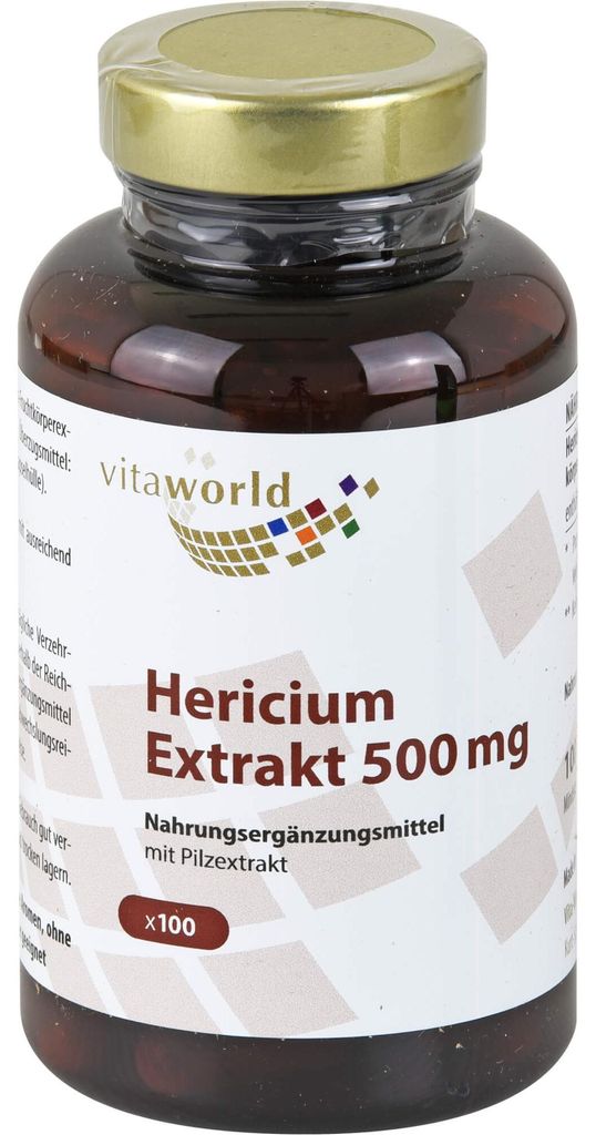 Vitaworld Hericium Extrakt 500 mg Kapseln, 100 St. Kapseln Produktbild 