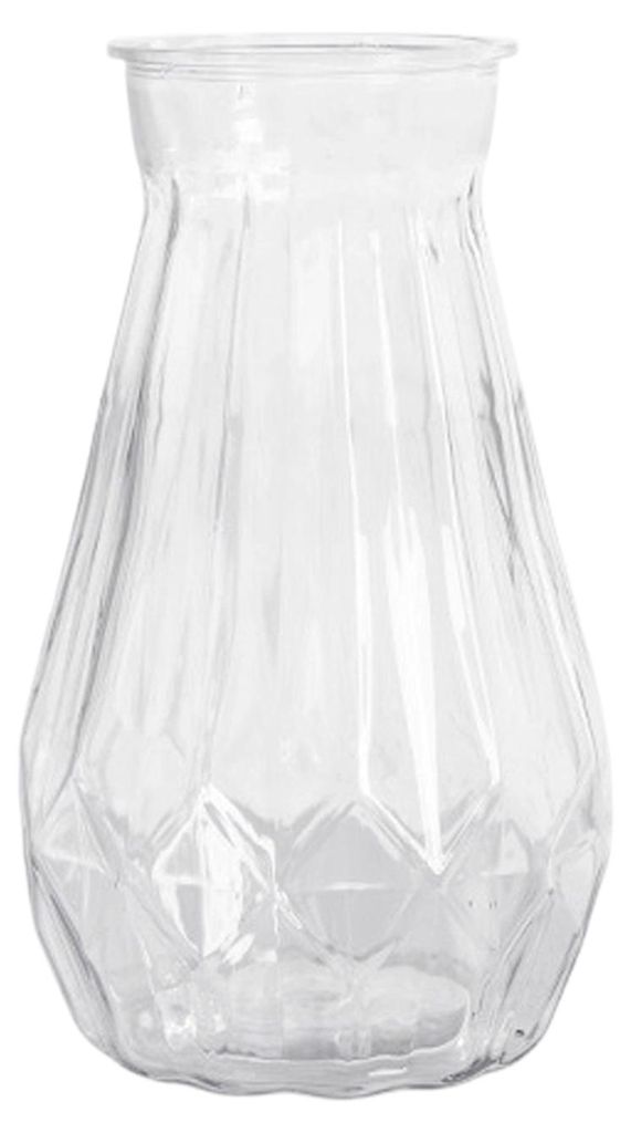 Moderne, transparente Kunststoffvase – Dekorative Vase, Blumenhalter, Tischdekoration für Zuhause, Hochzeiten, Geburtstagsfeiern