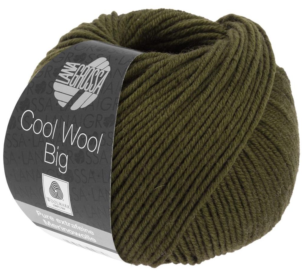 Lana Grossa - Cool Wool Big 1005 dunkeloliv Produktbild 