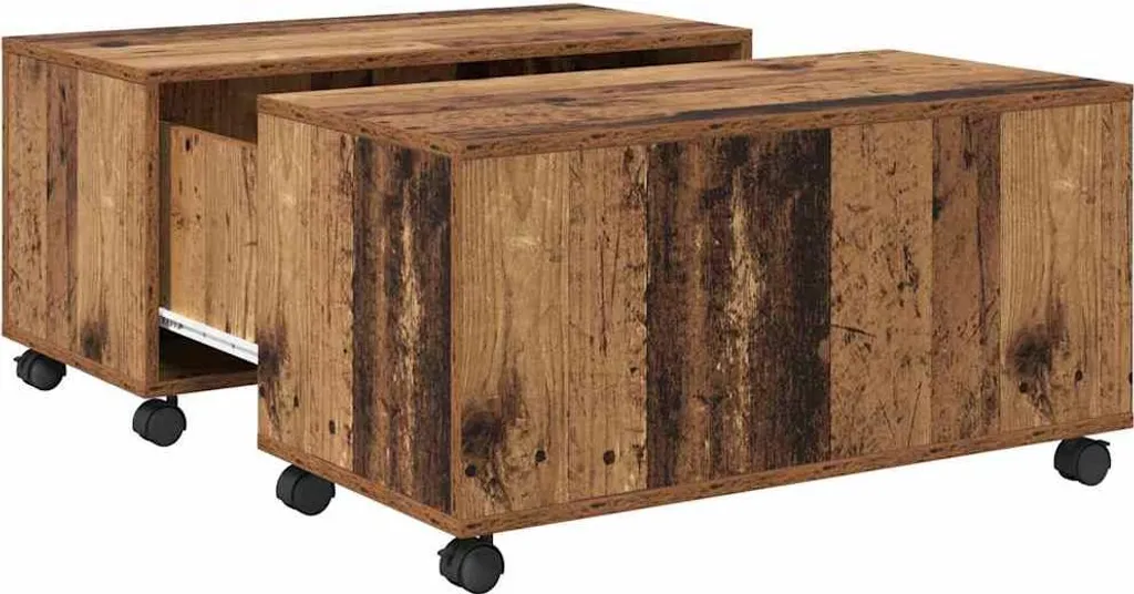vidaXL Tavolino in legno vecchio 75 x 75 x 38 cm Materiale a base di legno