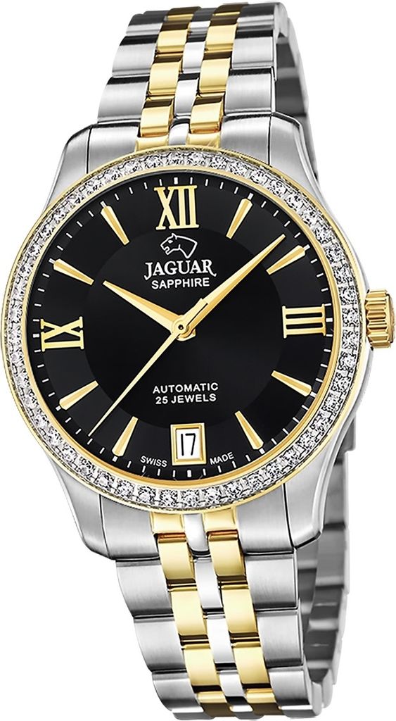Jaguar Edelstahl Damen Uhr Analog Elegant silber gold Heritage D2UJ998/2