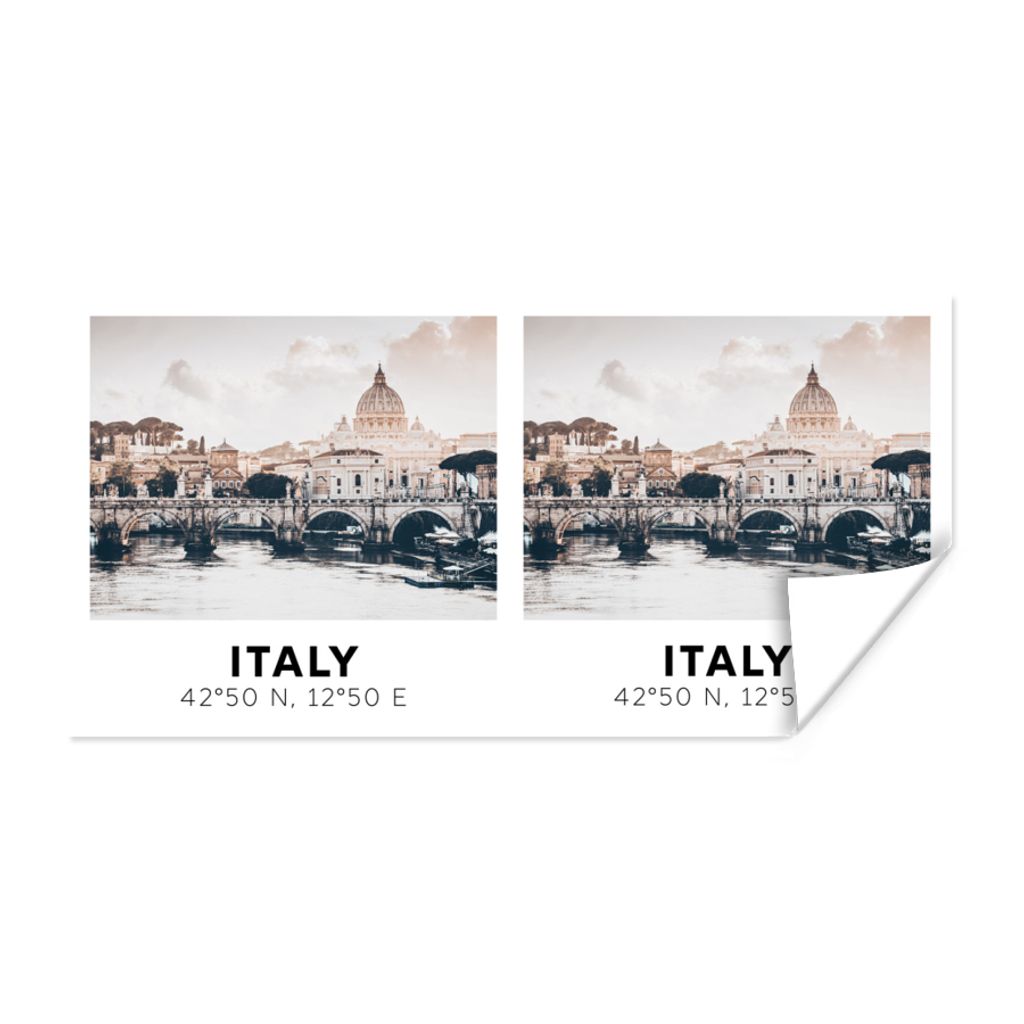 MuchoWow Poster Italien - Brücke - Fluss 40x20 cm - Poster für die Wand - Poster Schlafzimmer