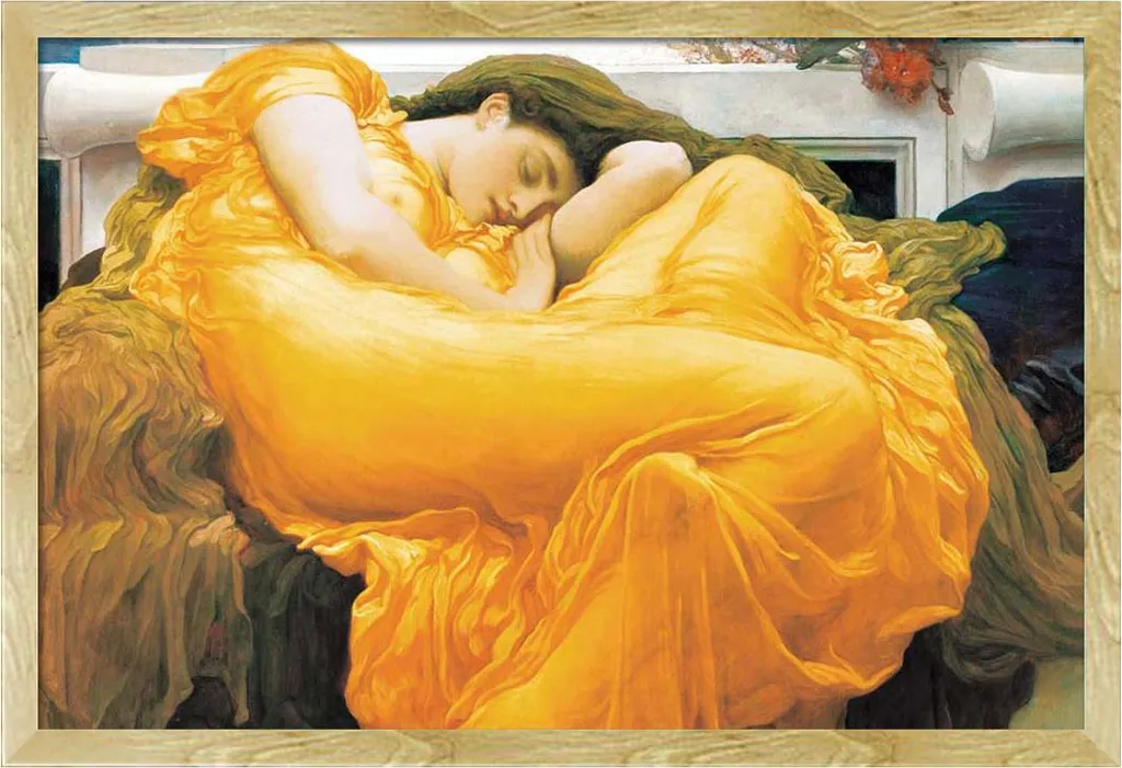 Poster Flaming June Leighton con Cornice Shinsuke Maxi Faggio - Arte Casa