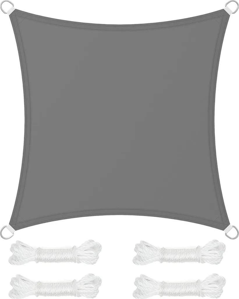 Tenda Parasole Grigio Fumo 3x4 - Vela Ombreggiante per Zen Garden