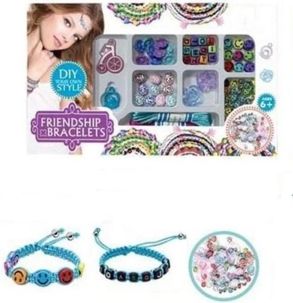 Braccialetti dell'Amicizia Classici: Kit Perline in Legno e Fili