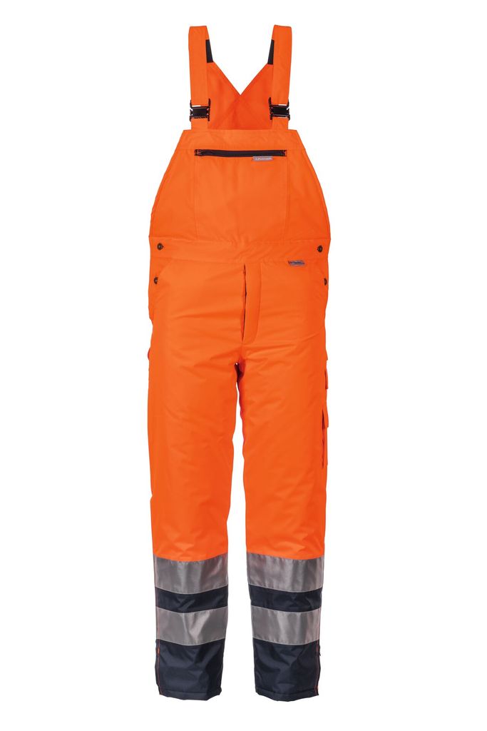 Planam Warnschutz Winterlatzhose zweifarbig Gr. 3XL orange/marine