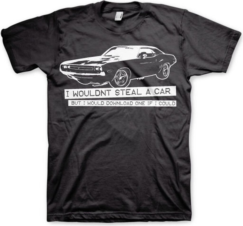 I Wouldnt Steal A Car Tee - Large - Black