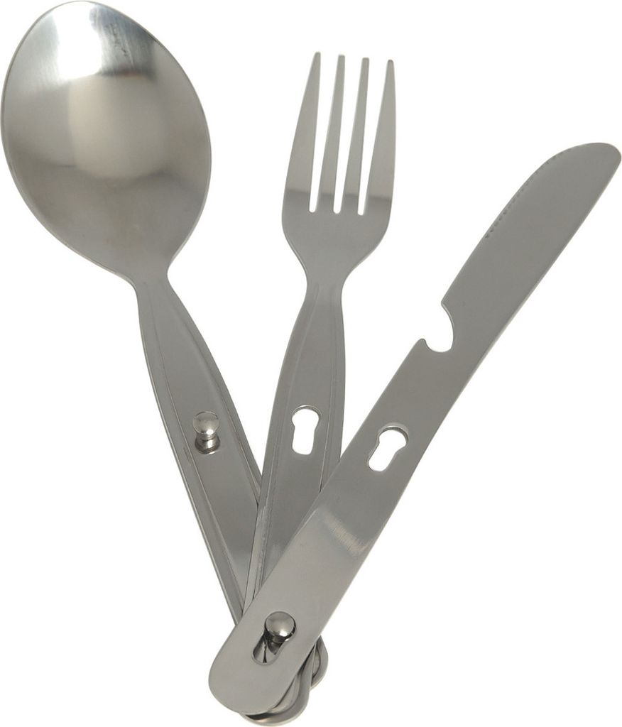 Camping Essbesteck 3-teilig steckbar Produktbild 