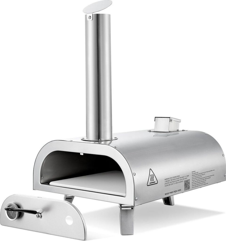 12" Outdoor-Pizzaofen Tragbarer Holzpellet-Pizzaofen Edelstahl-Grill