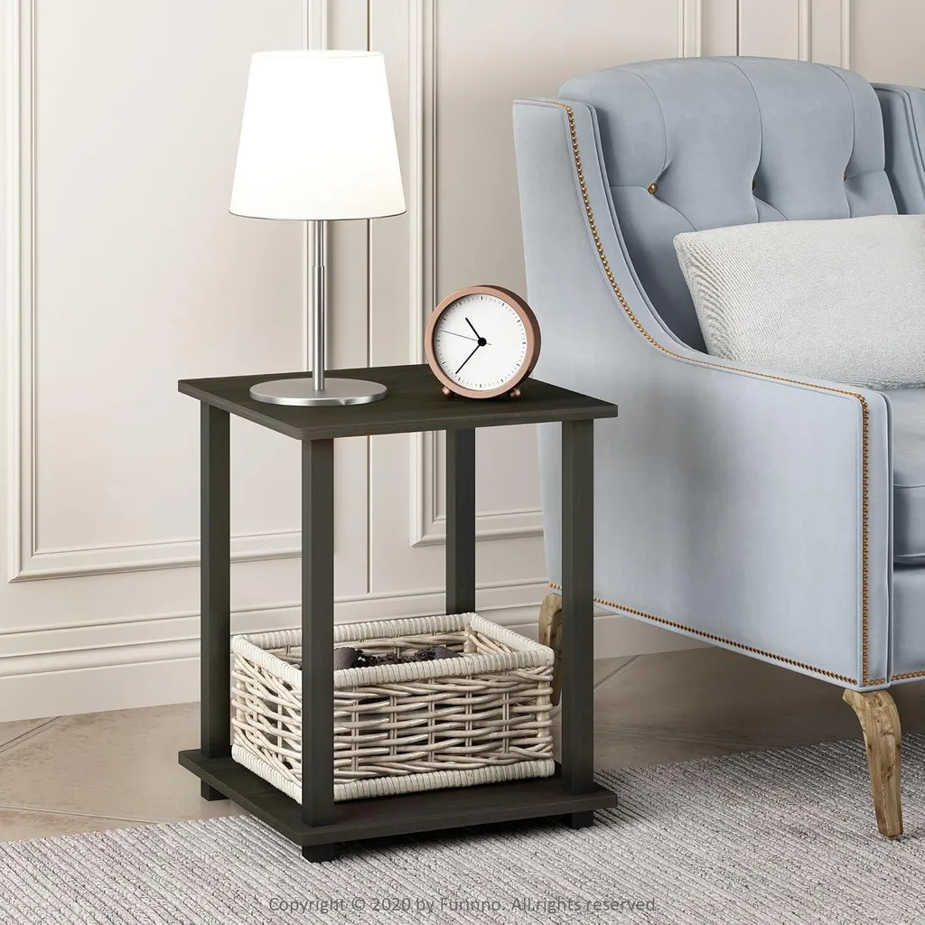 Tables d'appoint compactes en bois composite 40x50cm | Lot de 2