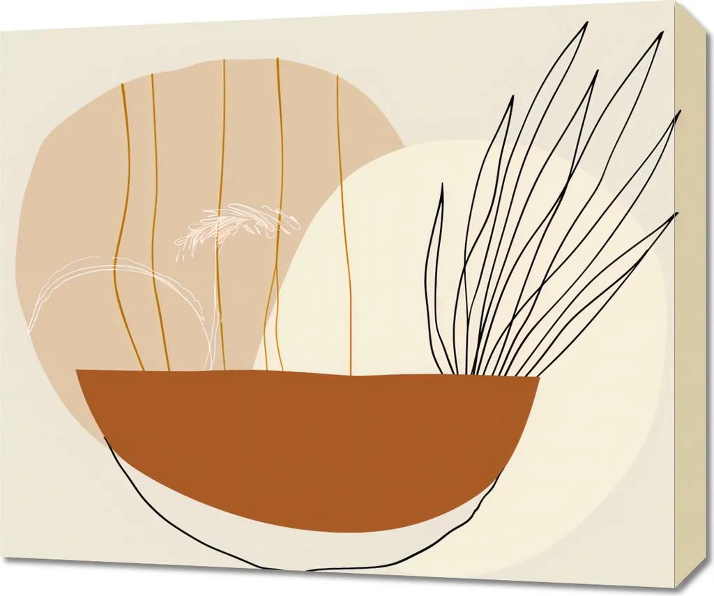 Peinture Décorative Vase en terre cuite 60x50 cm pour Salon Moderne