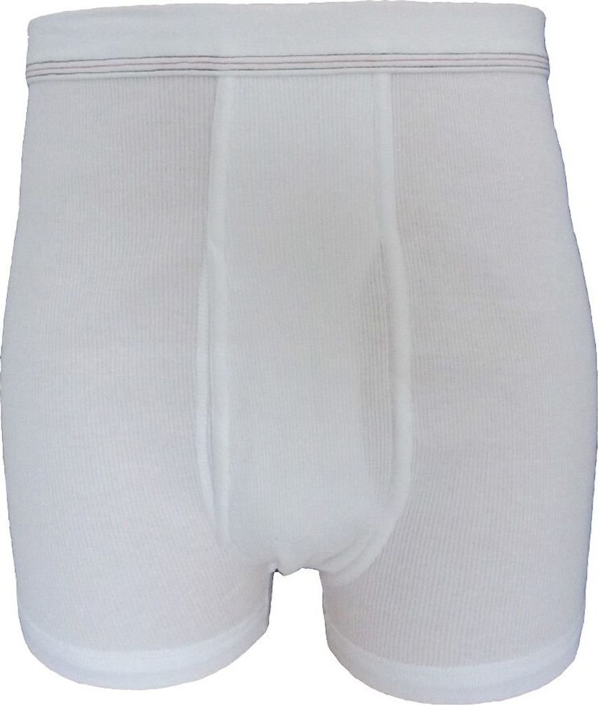 HERMKO 3942 Herren Pagen Schlüpfer Doppelripp aus 100% Baumwolle sehr hoher Bund / Leib mit Eingriff, Größe:D 9 = EU 3XL, Farbe:weiß