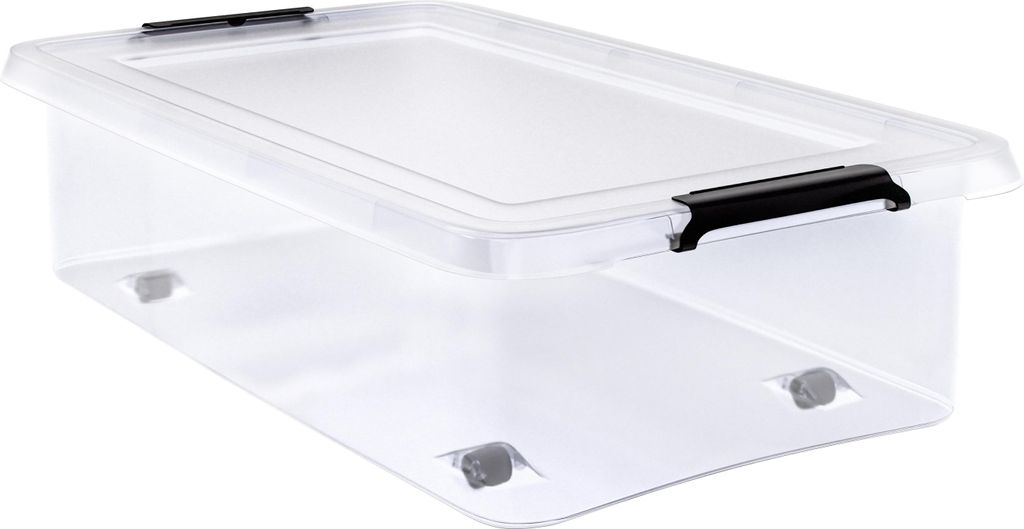 Boîte de rangement transparente avec couvercle Empilable Image du produit 