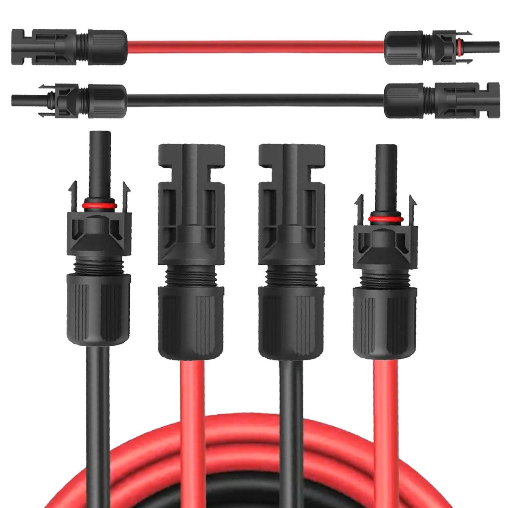 Solarkabel + Stecker 1500V Verlängerungskabel Solarleitung Solar Kabel 4mm² 6mm²