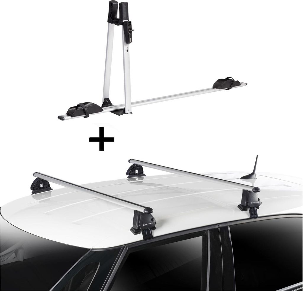 1x VDP Fahrradträger ALU Premium + Dachträger VDP EVO ALU kompatibel mit für Peugeot 306 5 Türer 1994-2002