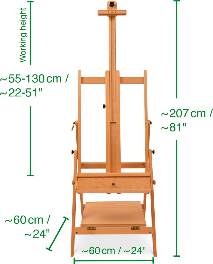 Artina Easel Studio Easel Napoli Beech Obrázek produktu 4