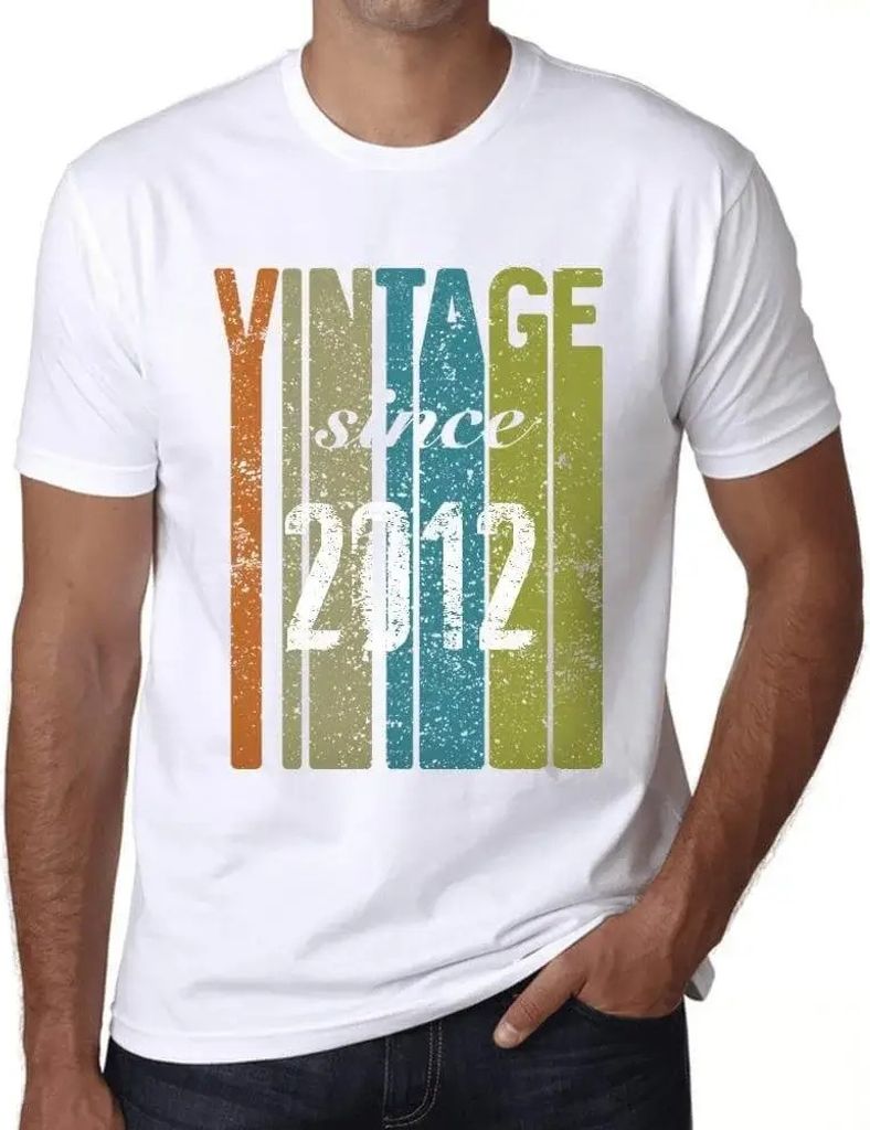Herren Grafik T-Shirt Jahrgang seit 2012 – Vintage Since 2012 – Geschenk 12. Geburtstag Jahrestag 12 Jahre Jubiläum 12 Jährige Mann Jahrgang ...