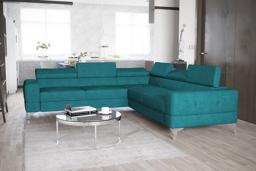 Ecksofa Wohnzimmer L Form Sofas Couch Design Polsterung Textil Modern Couchen