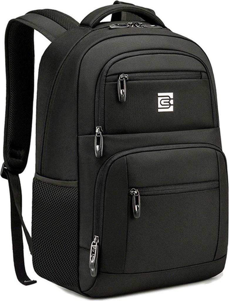 OKWISH Laptoprucksack Laptop Rucksack Wasserbeständig Laptoptasche Laptop mit USB-Anschluss, Anti-Diebstahl, Backpack mit Laptopfach,Schwarz
