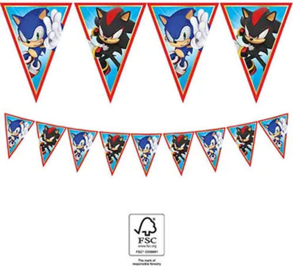 Papierowy łańcuszek z proporczykiem Sonic Zdjęcie produktu 