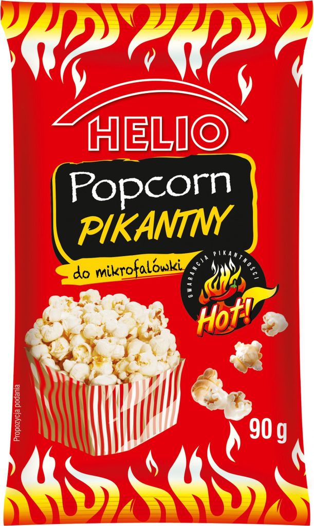 Popcorn do mikrofalówki pikantny 90 g HELIO Zdjęcie produktu 
