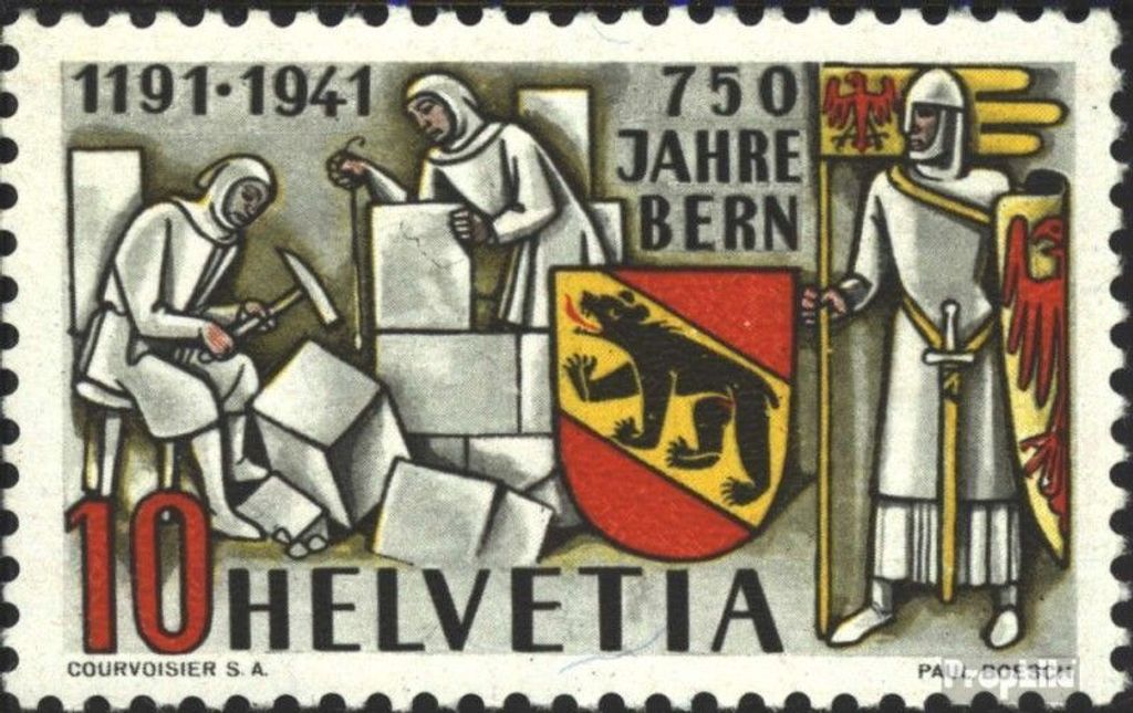 Briefmarken Schweiz 1941 Mi 398 (kompl.Ausg.) postfrisch 750 Jahre Bern