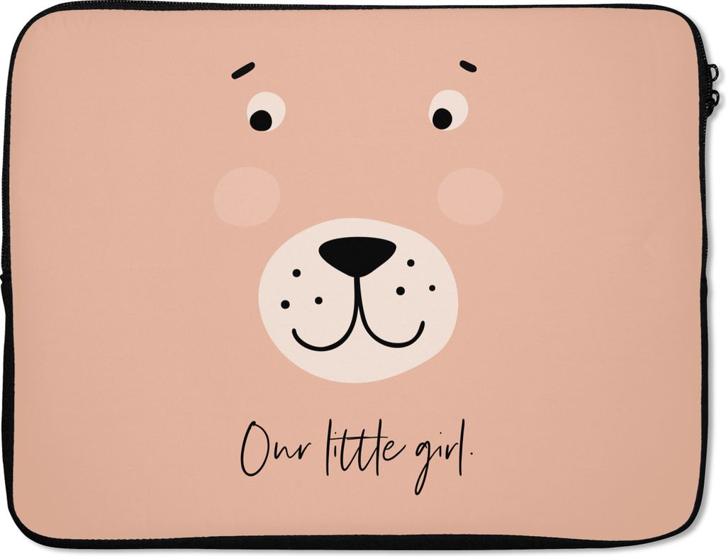 MuchoWow Laptop Hülle 15 Zoll Zitate - Unser kleines Mädchen - Kinder - Sprichwörter - Baby - Mädchen Laptoptasche - Laptoptasche - Sleeve - ...