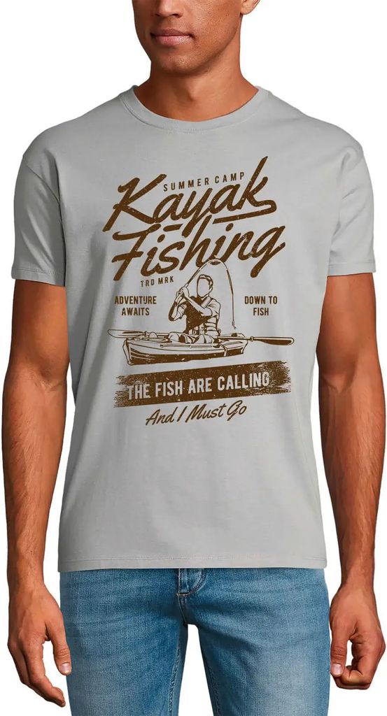 Herren Grafik T-Shirt Kajakangeln - die Fische rufen und ich muss los - für Angler – Kayak Fishing - The Fish Are Calling And I Must Go - For