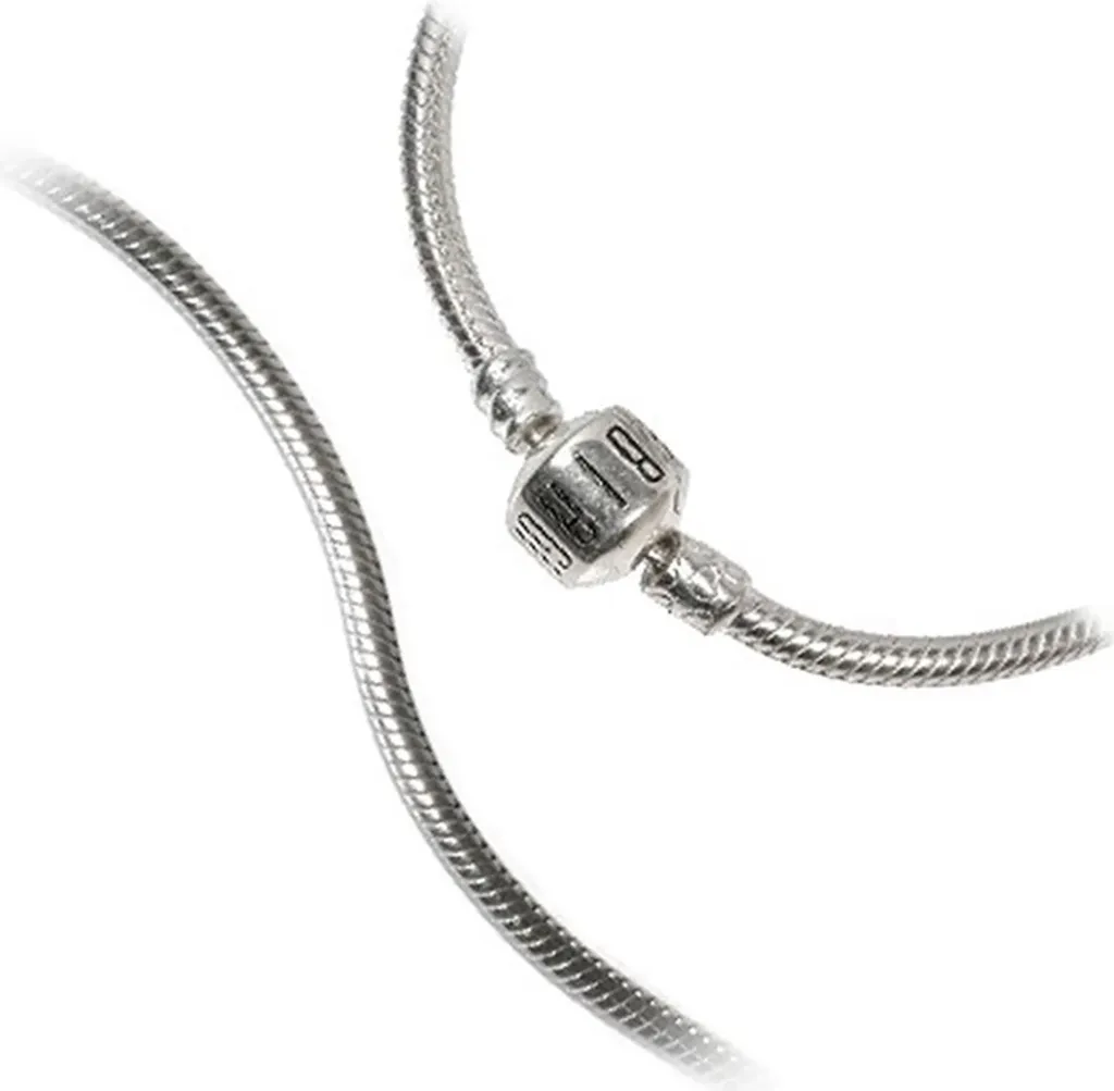 Bracelet Carlo Biagi Clip Logo Bead 16cm en argent avec clip D2BRCS16