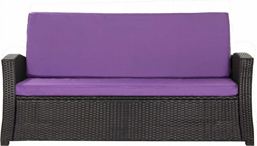 Bankkissen 120×50×50x7 cm Violett – Sitzkissen für Gartenbank mit abnehmbarem Bezug, bequemes Polster für Outdoor & Terrasse