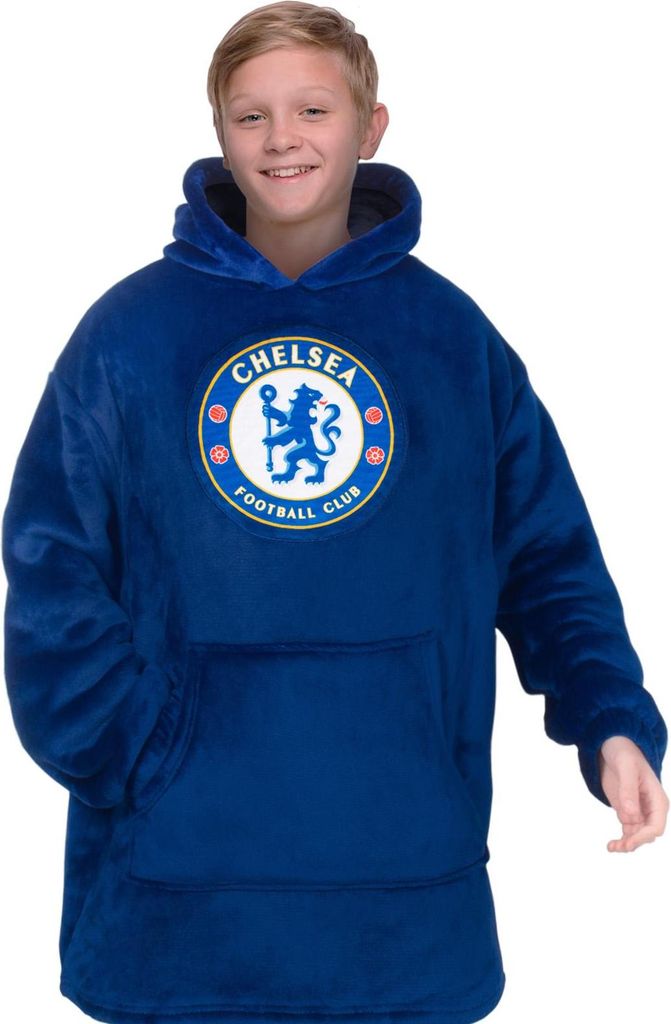 Chelsea FC - Deckenhoodie für Kinder, Übergroß GF1028 (6-10 Jahre) (Blau)