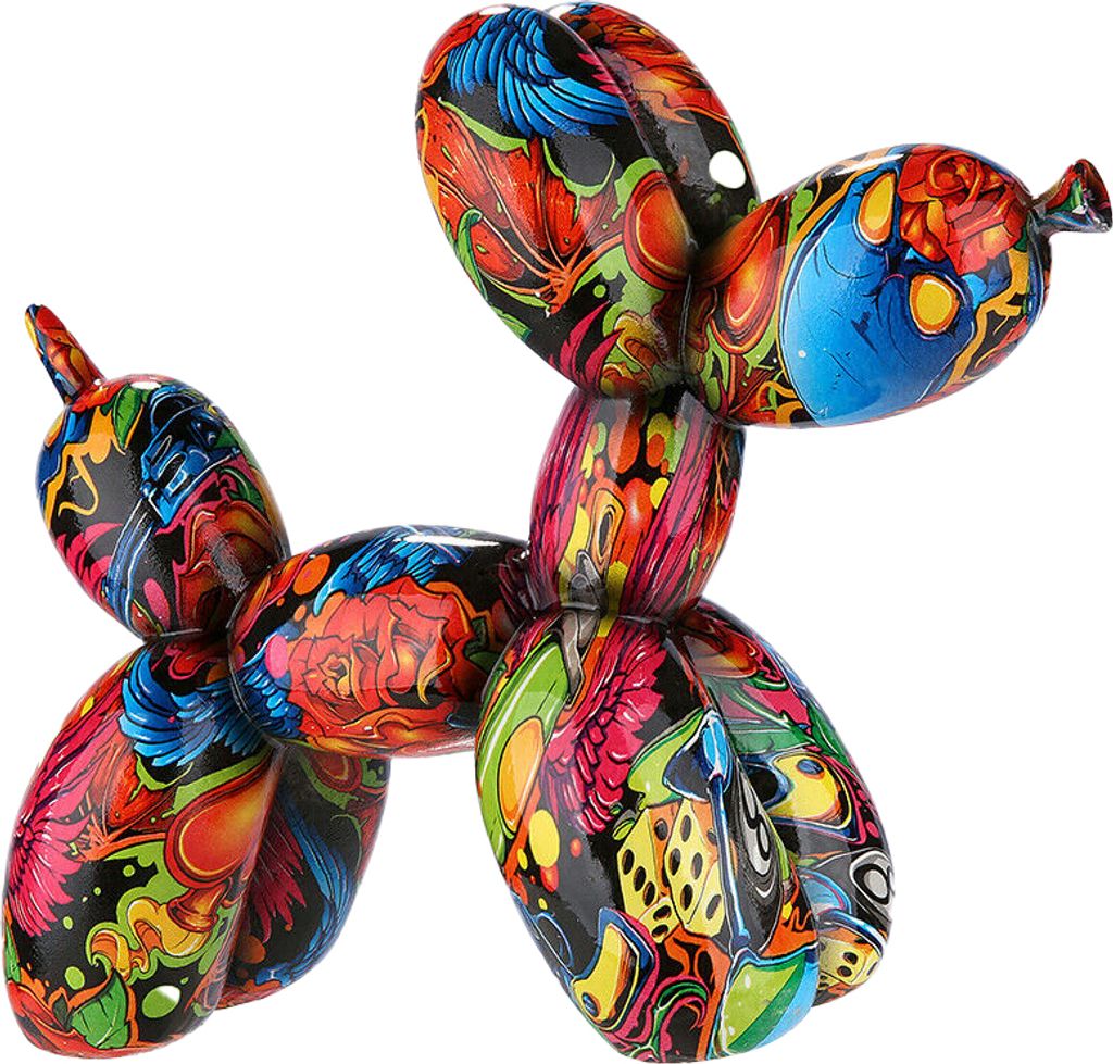 Gilde Figur, Ballonhund, "Street Art", Graffiti, Kunstharz, Image du produit 